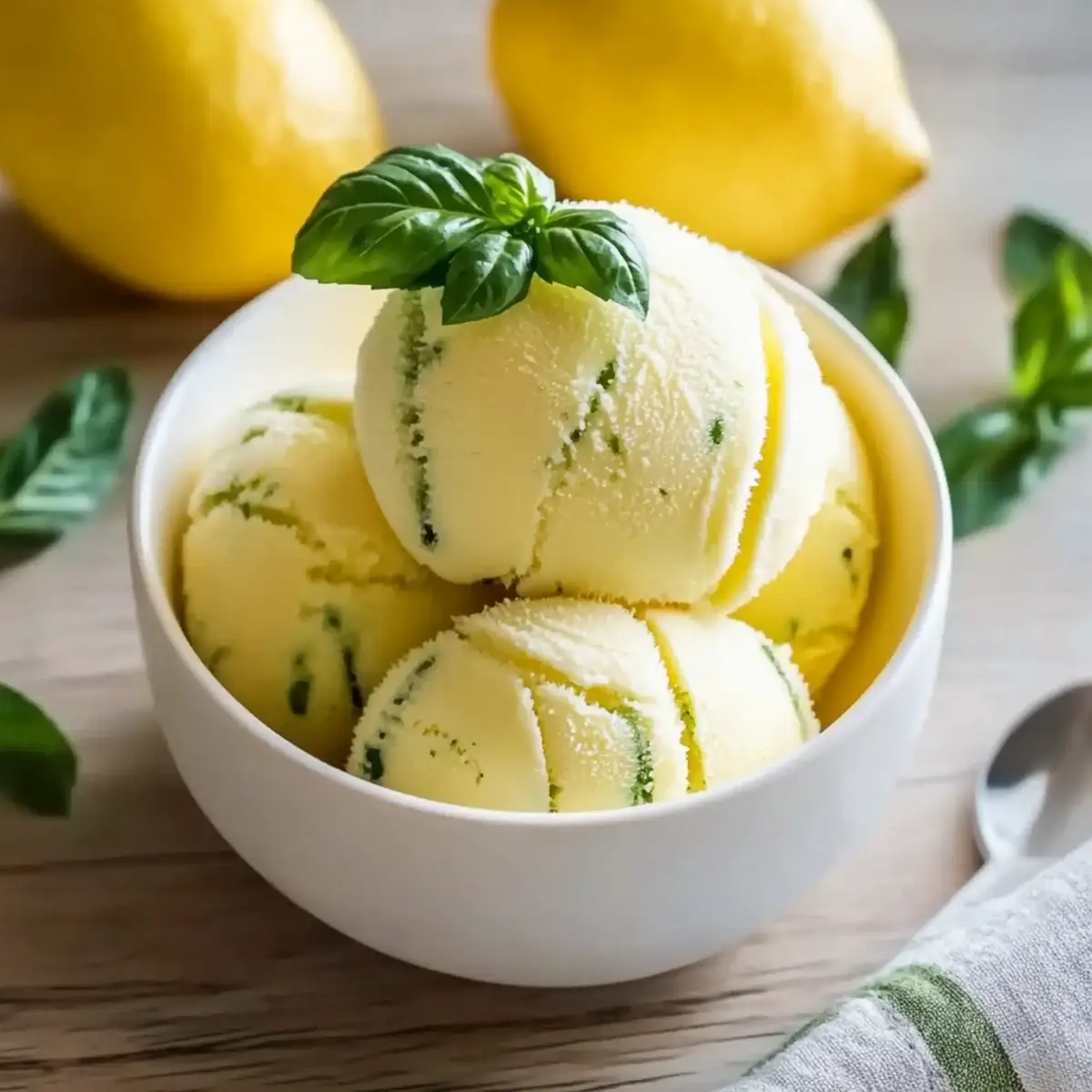 Lemon Basil Sorbet