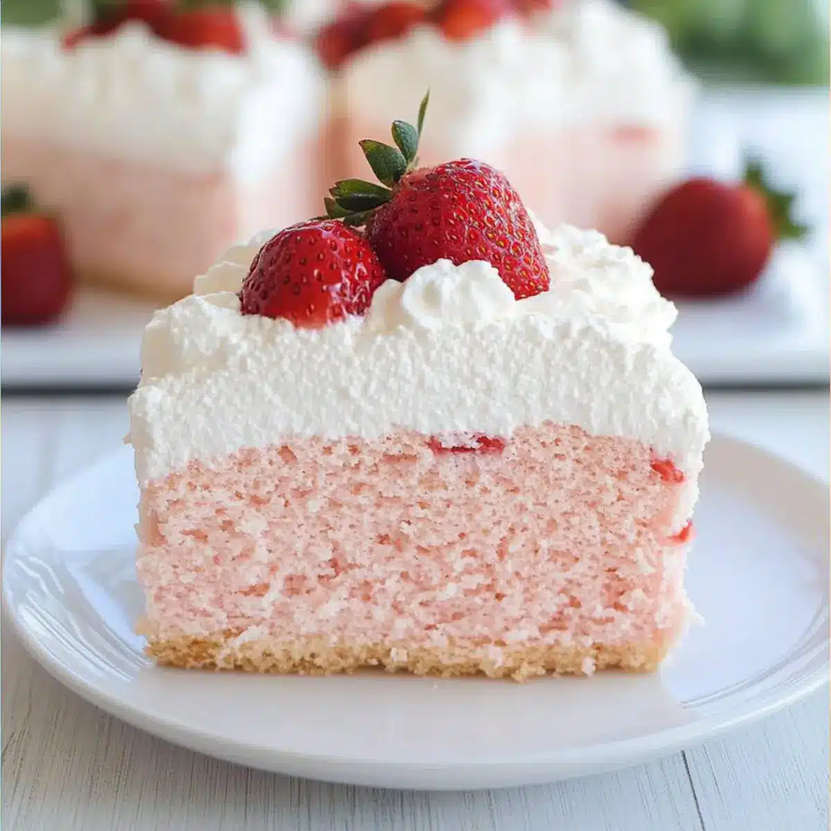 No Bake Strawberry Cloud Cake