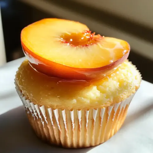 Peach & Honey Cheesecake Cupcakes