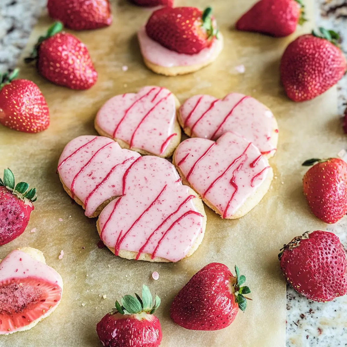 Strawberry Shortbread Cookies