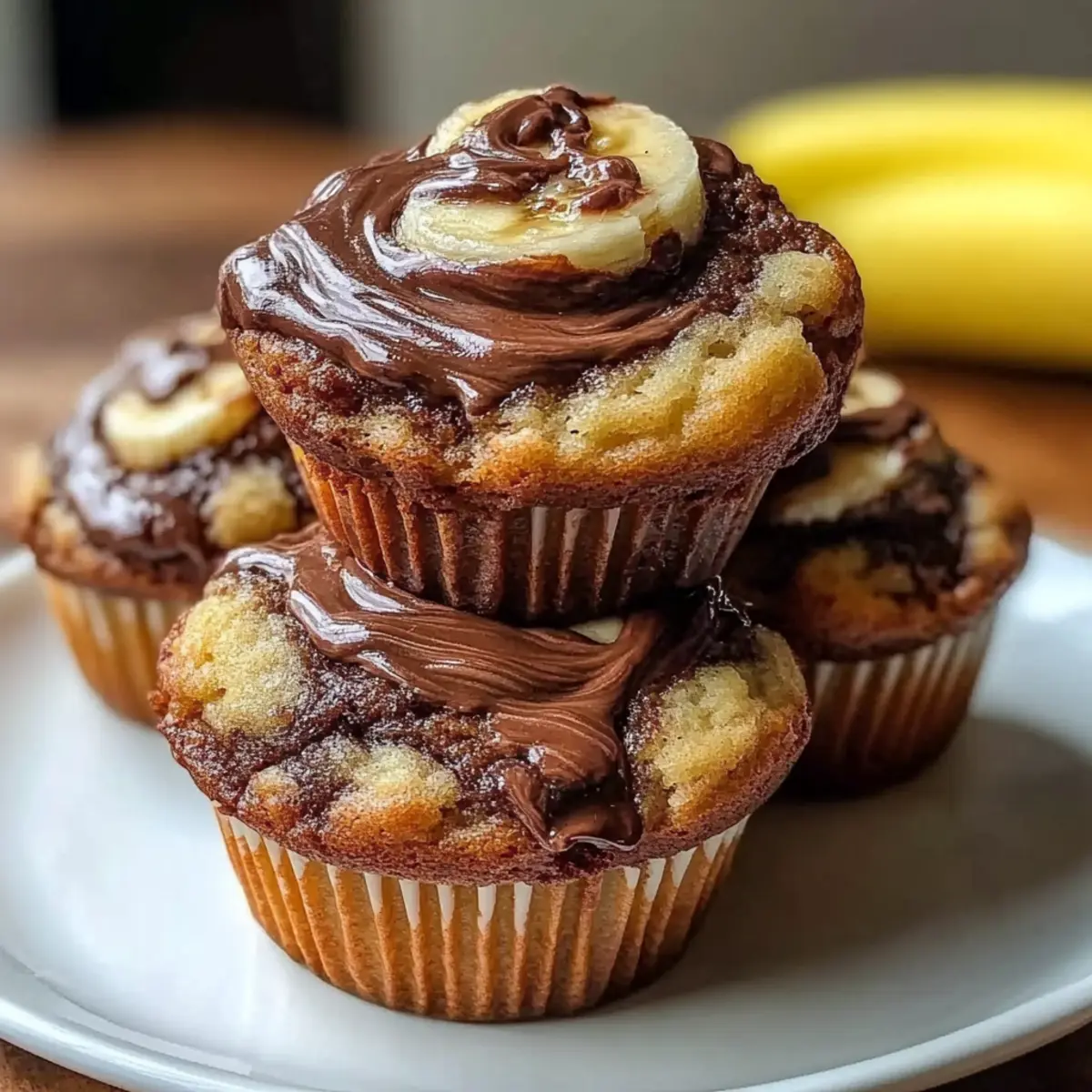 Nutella Banana Swirl Muffins
