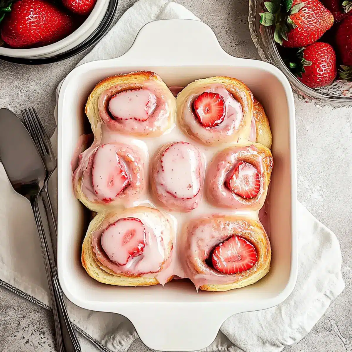 Strawberry Cinnamon Rolls