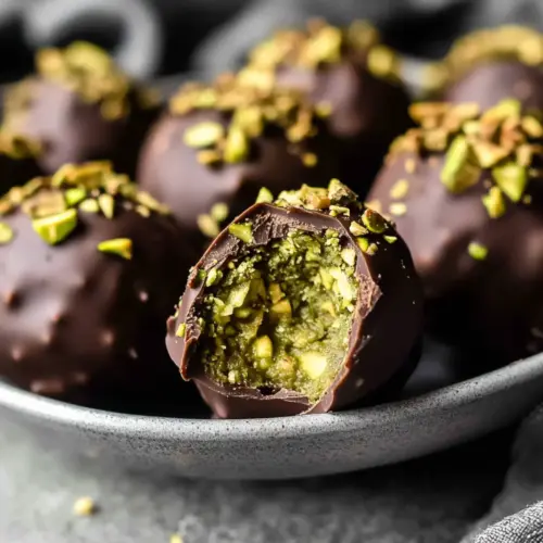 Dubai Chocolate Balls with Pistachio Kunefe Filling