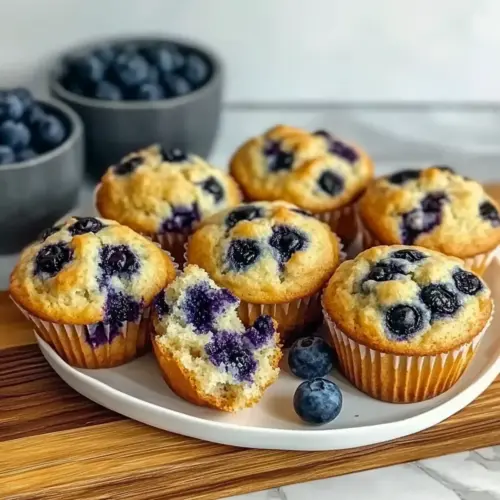 High-Protein Blueberry Cottage Cheese Muffins