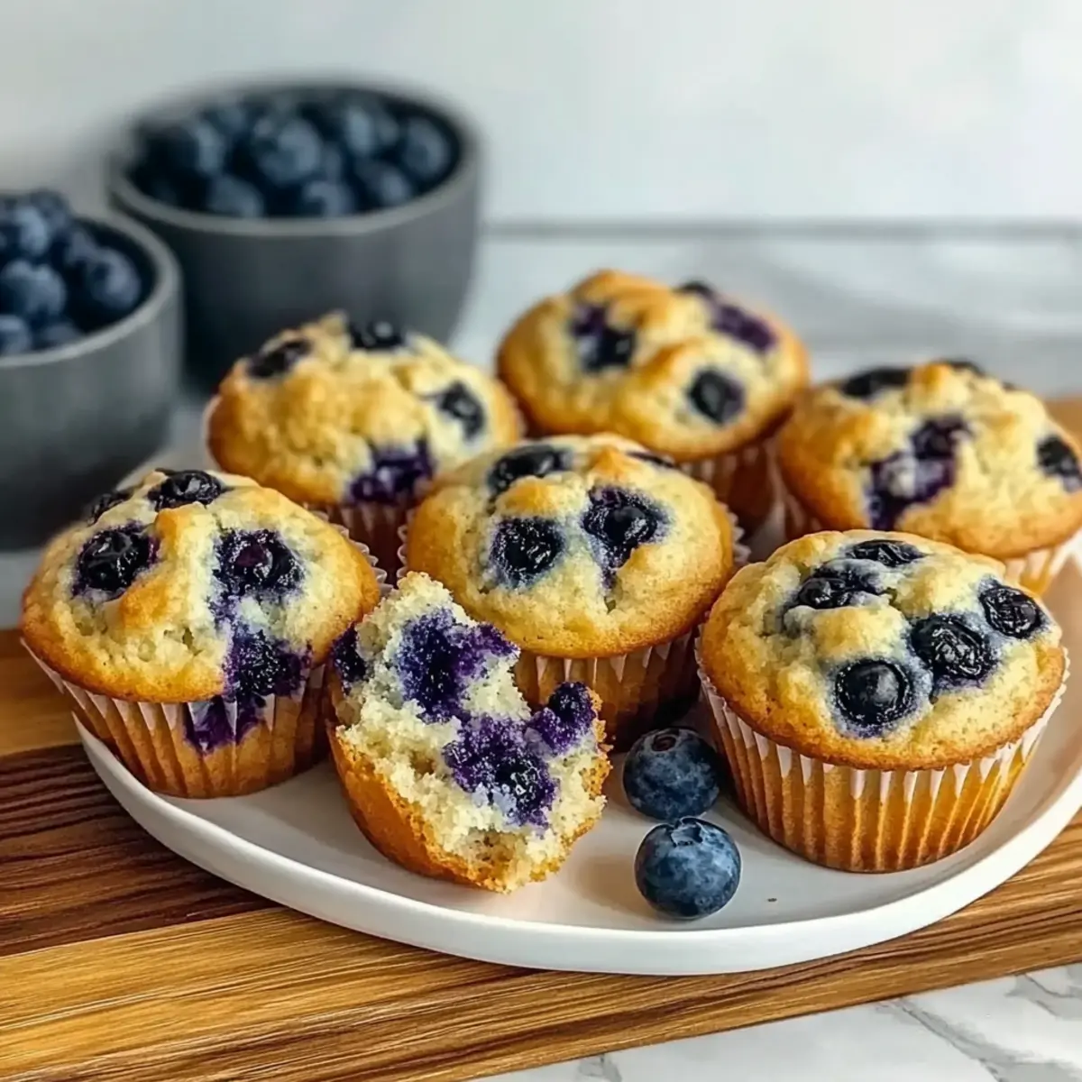 High-Protein Blueberry Cottage Cheese Muffins