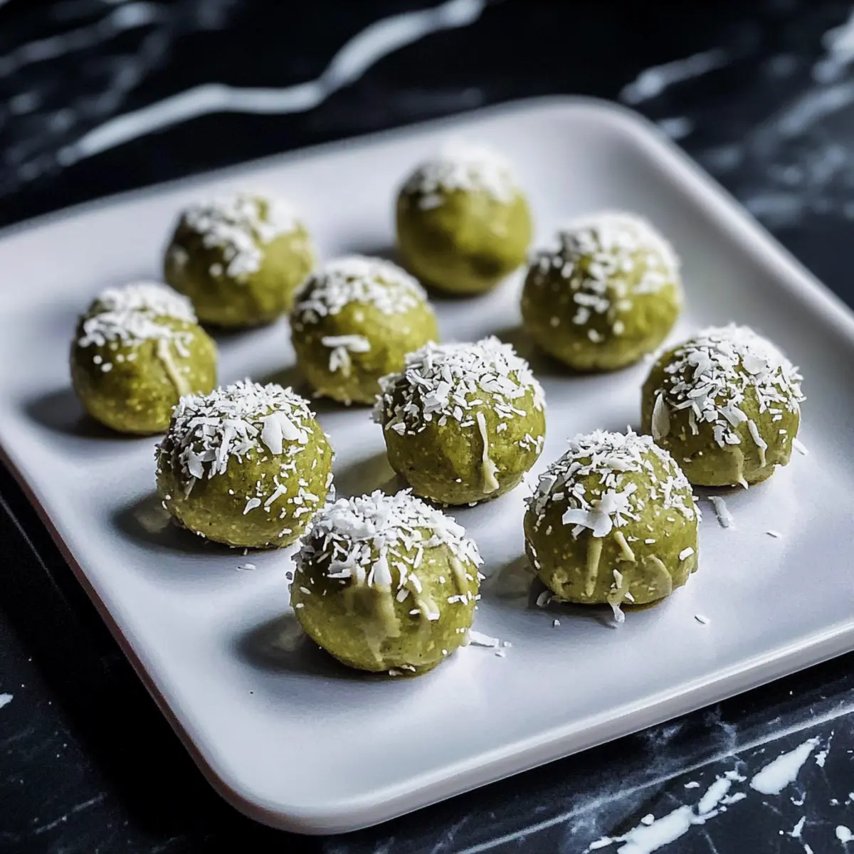 Matcha Coconut Balls