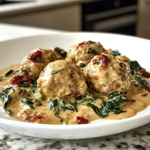 Creamy Spinach Turkey Meatballs
