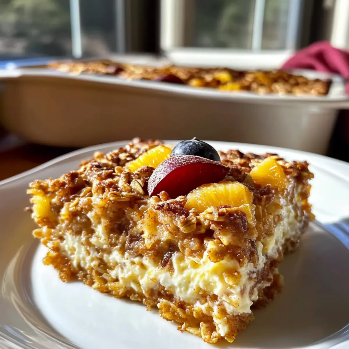 Cinnamon Cottage Cheese Oatmeal Bake