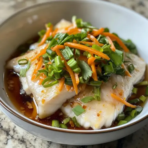 Steamed Fish with Ginger and Soy Sauce