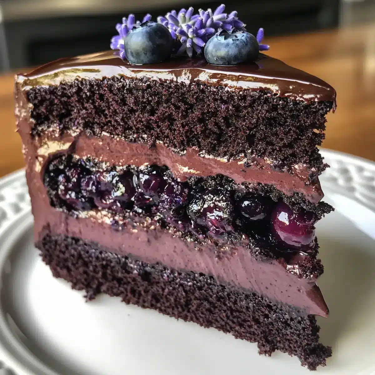 Blueberry Chocolate Lavender Dream Cake