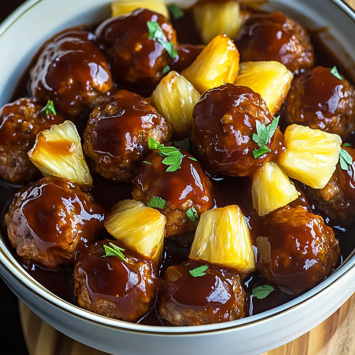 Pineapple Barbecue Meatballs