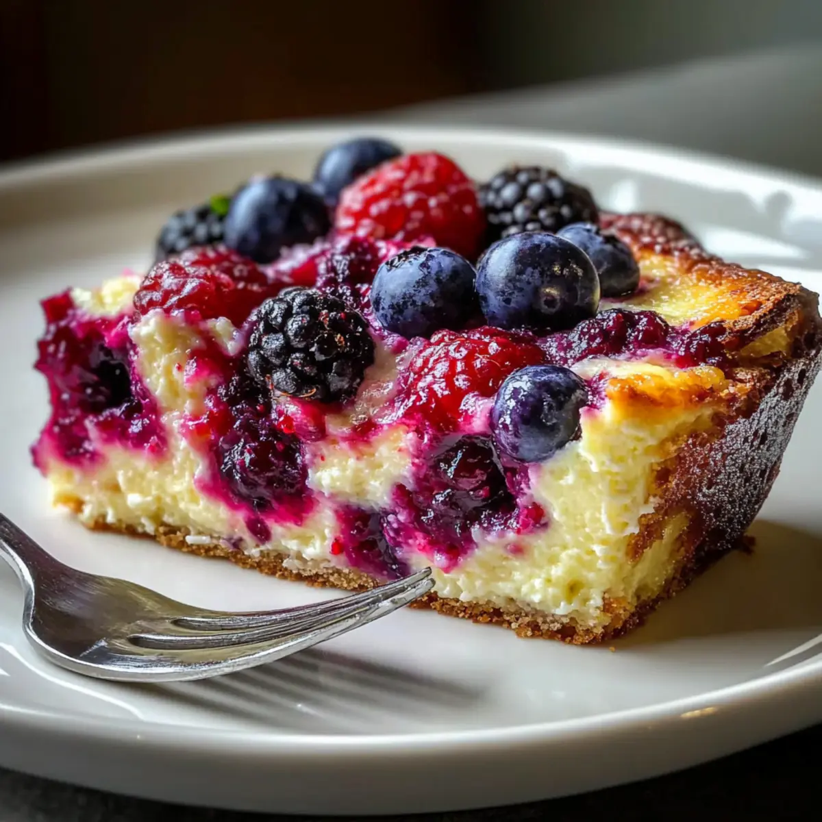 High Protein Berry Bake