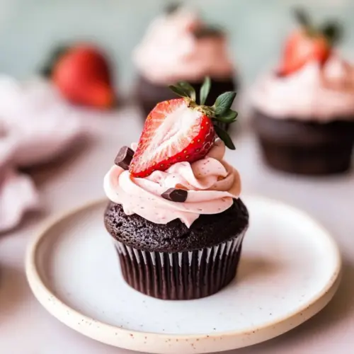 Chocolate Strawberry Cupcakes