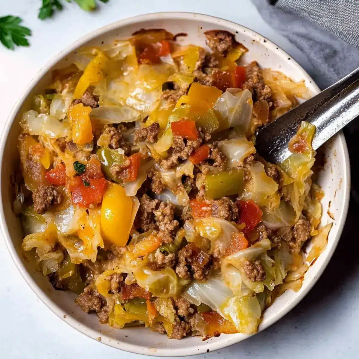 Low Carb Unstuffed Cabbage Casserole