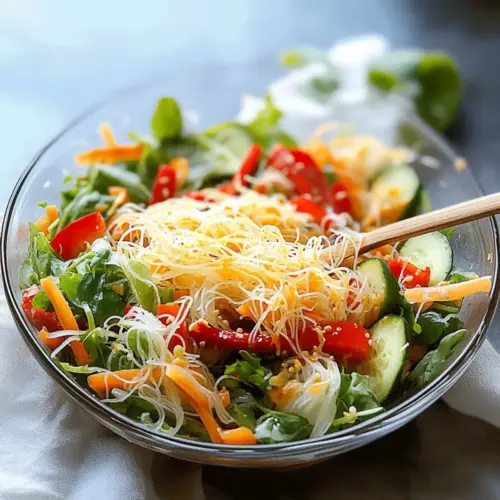Spring Roll Salad with Spicy Ginger Dressing