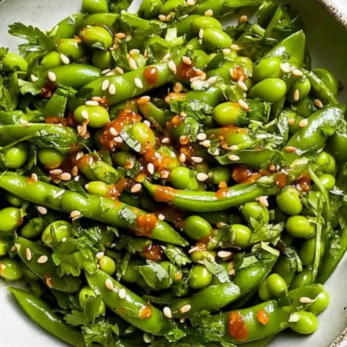 Chili Crisp Snap Pea Salad