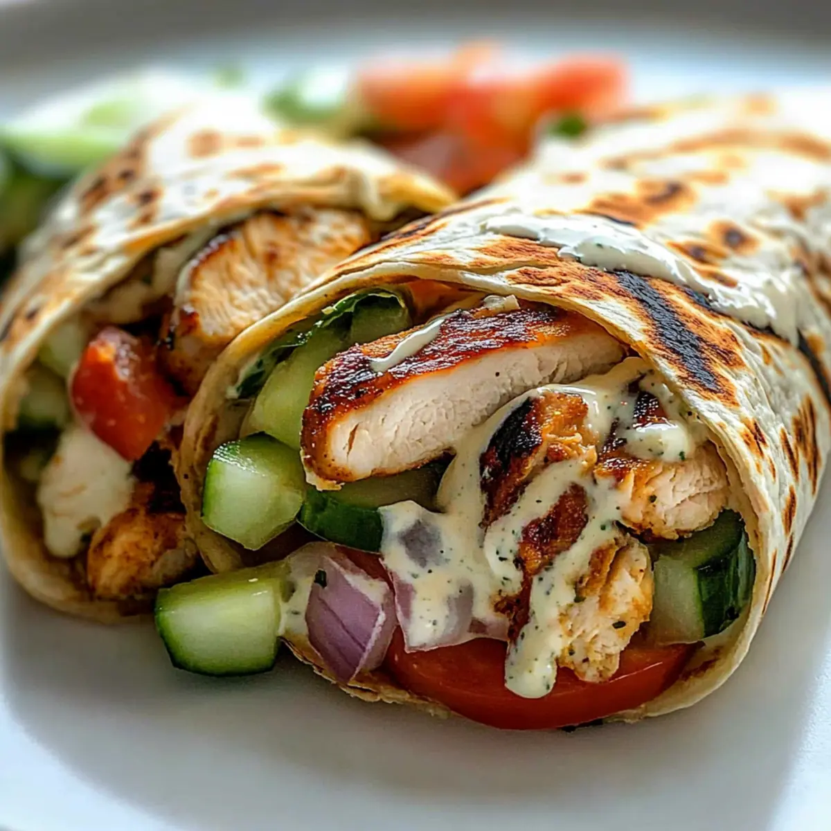 Creamy Grilled Chicken Wrap