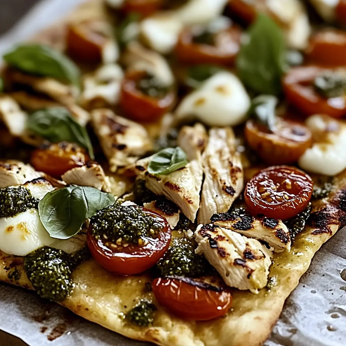 Pesto Chicken Flatbread