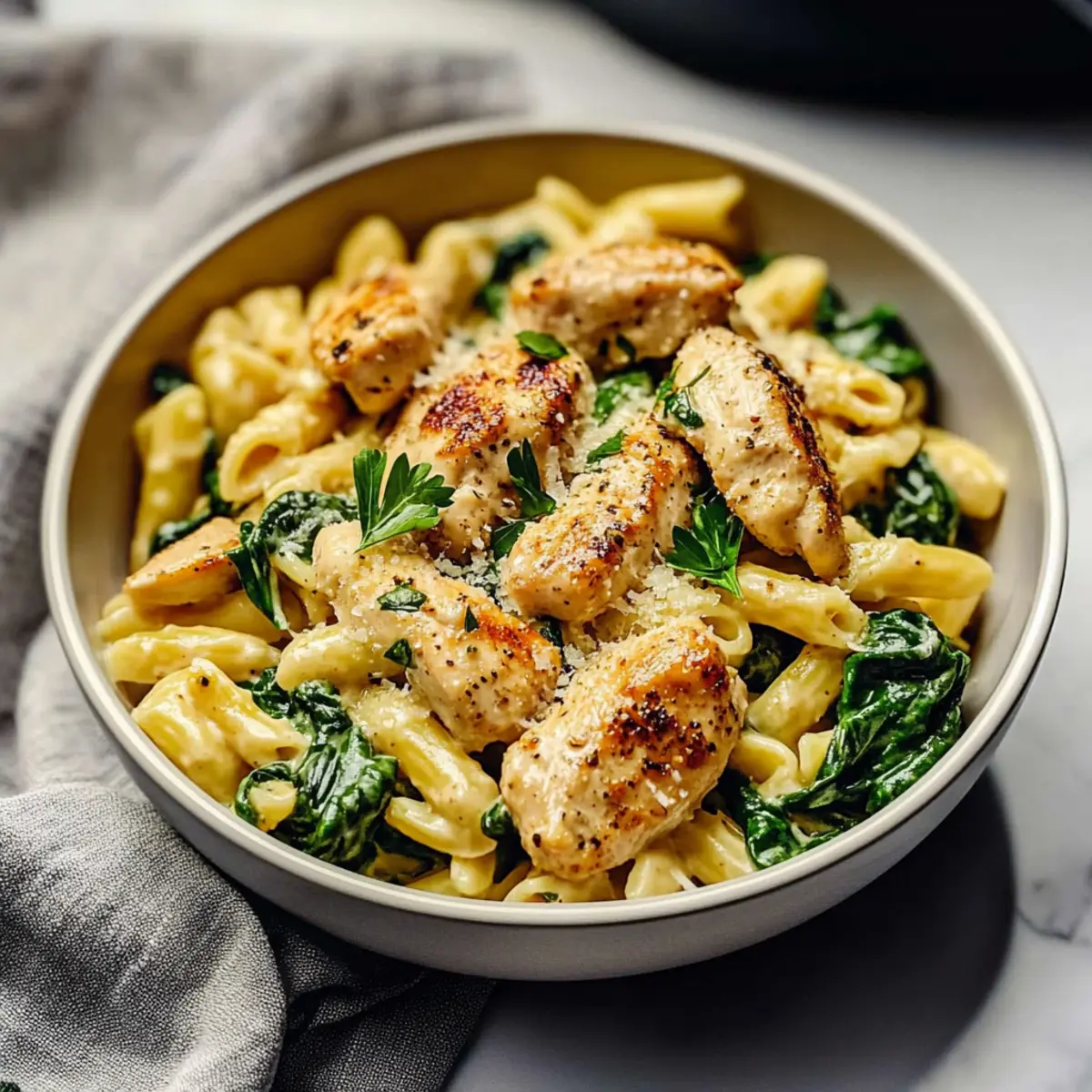 Garlic Parmesan Chicken Pasta