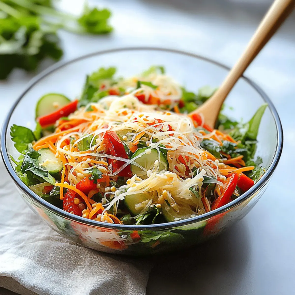 Spring Roll Salad with Spicy Ginger Dressing