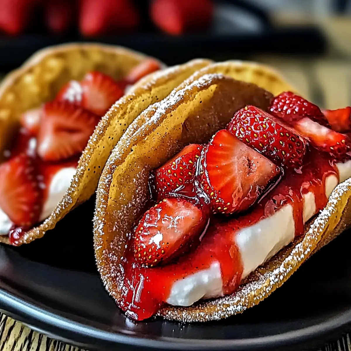 Strawberry Cheesecake Dessert Tacos