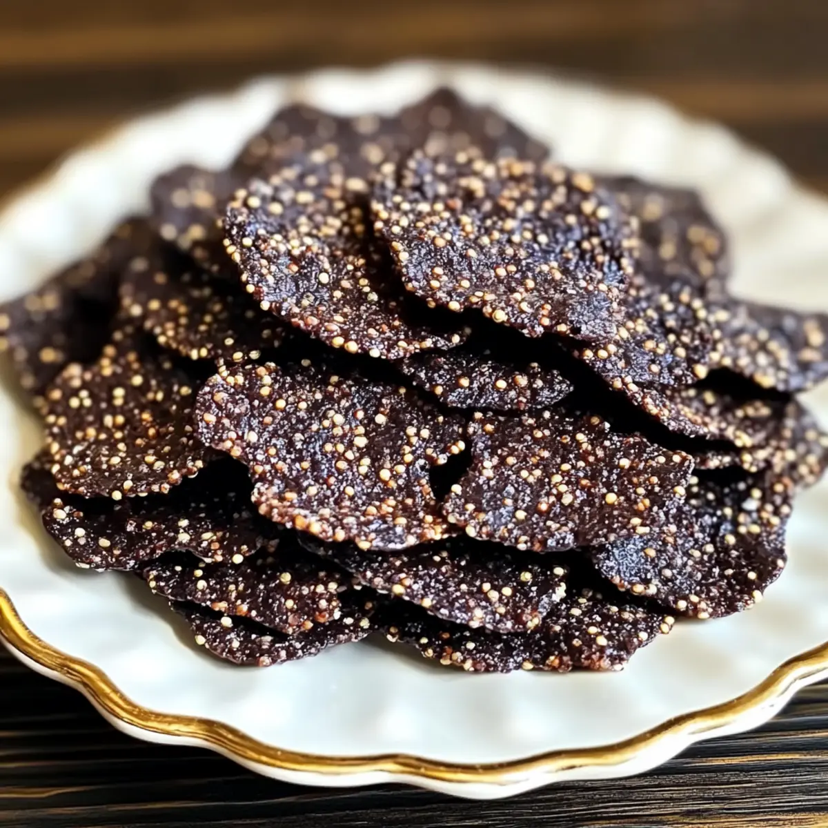 Dark Chocolate Quinoa Crisps
