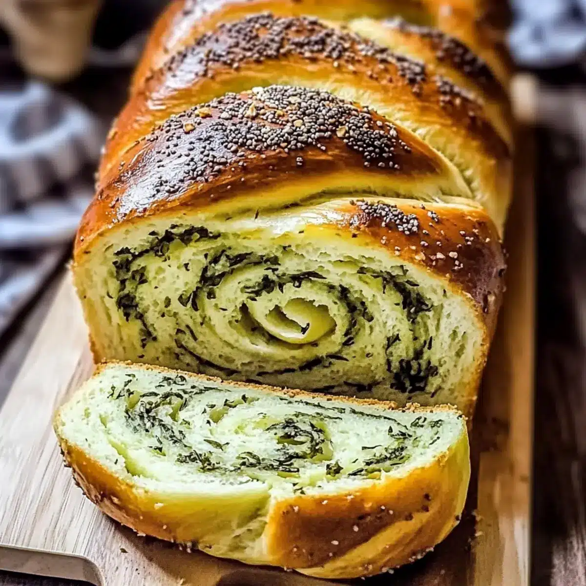 Swirled Garlic Herb Bread