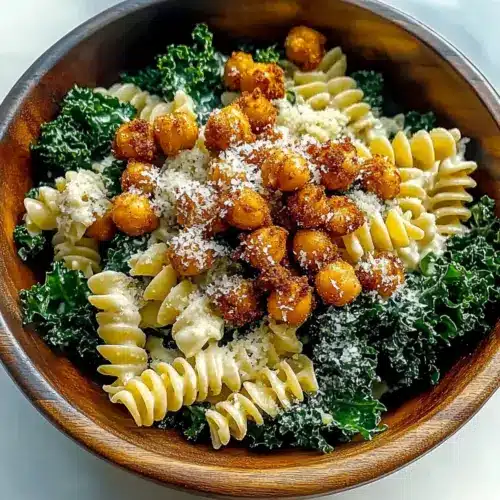 Kale Caesar Pasta Salad