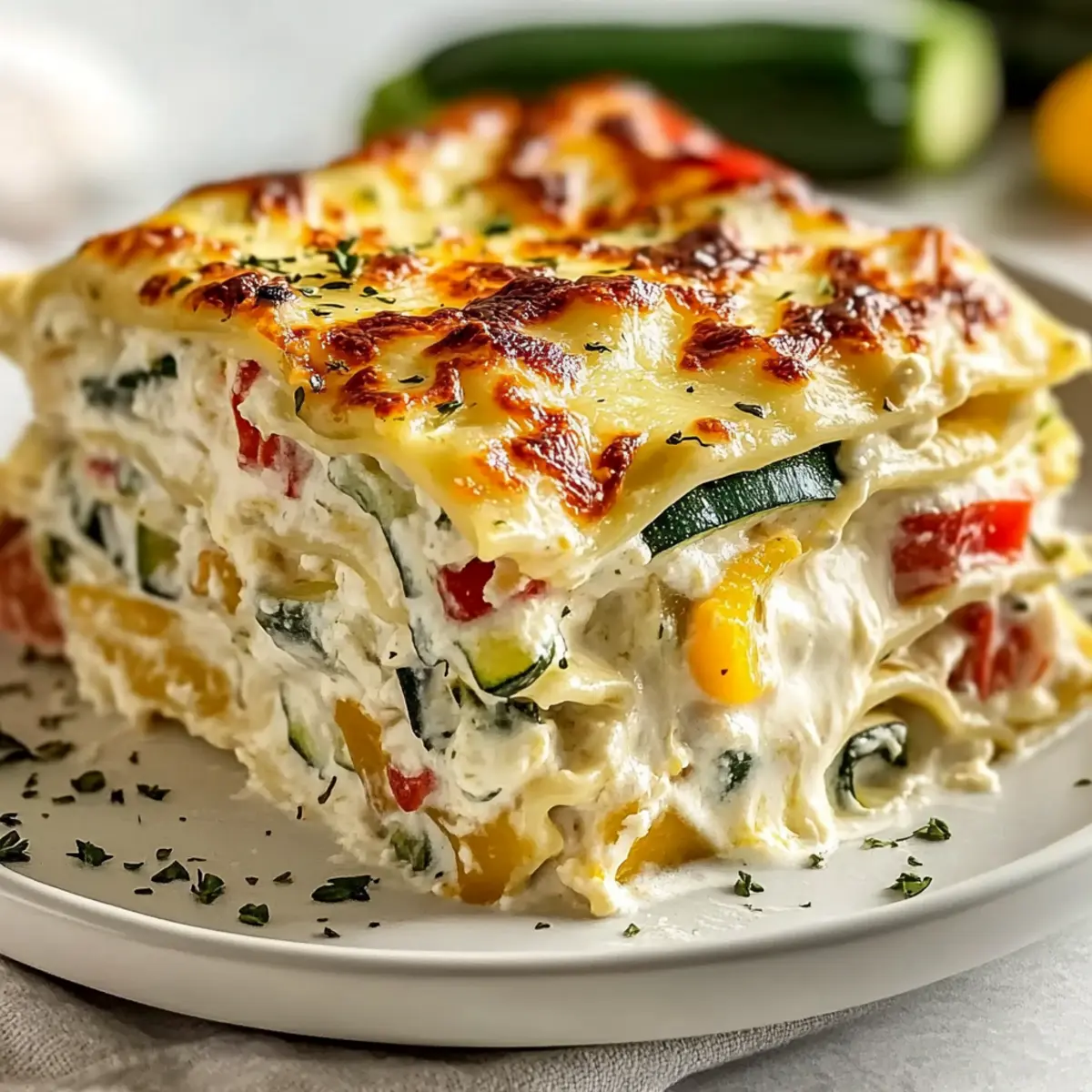 Loaded Veggie White Lasagna