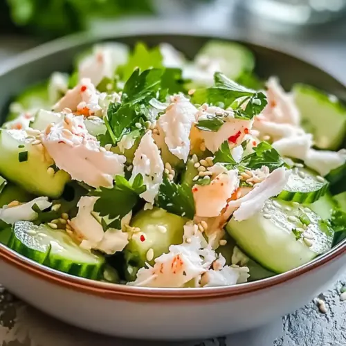 Cucumber Salad with Crab Meat