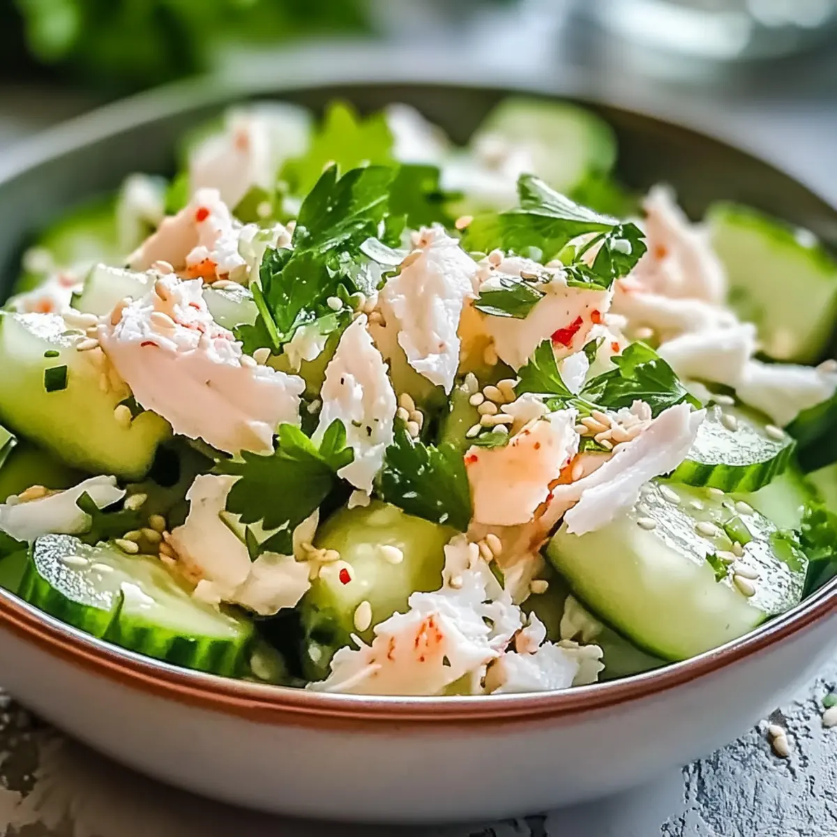 Cucumber Salad with Crab Meat