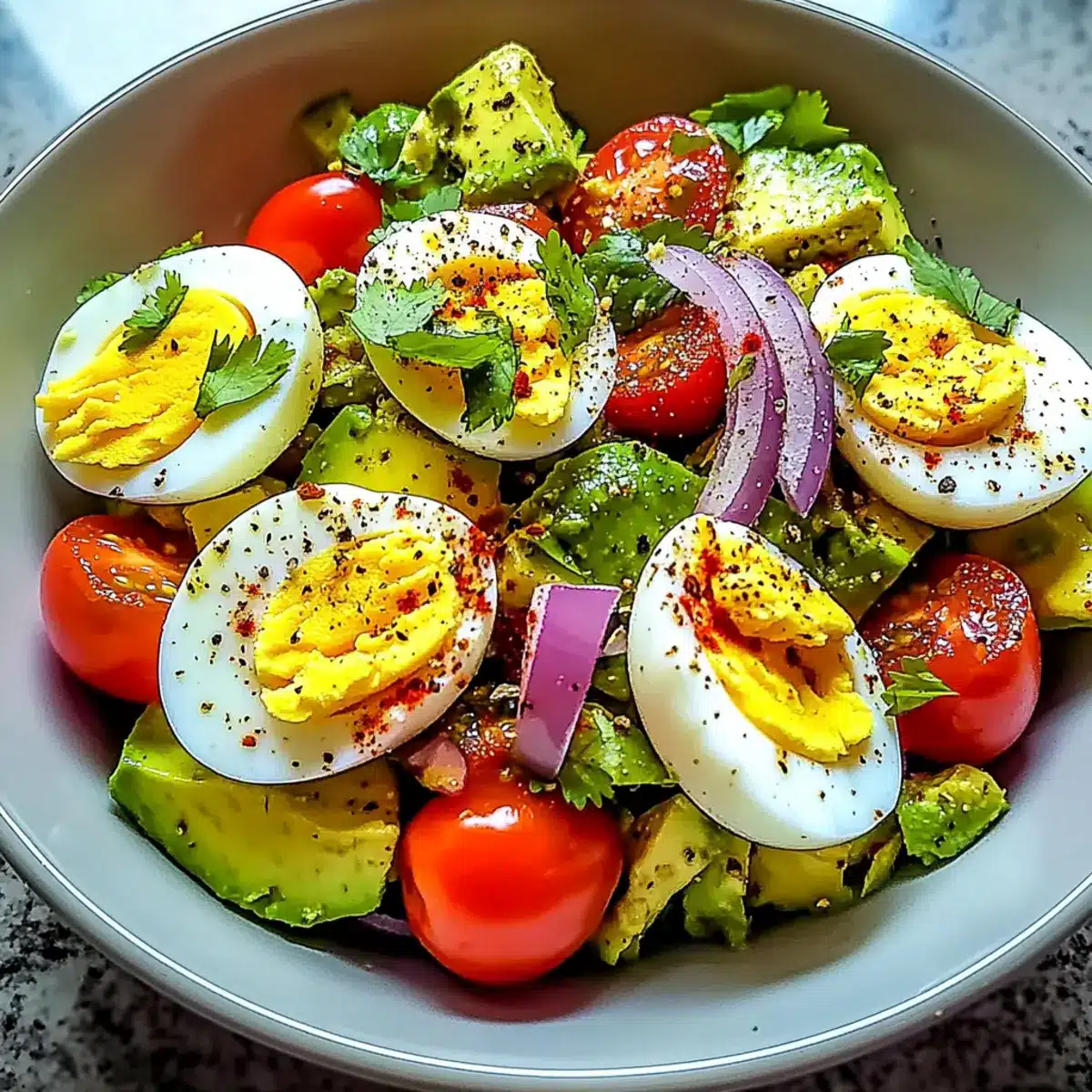 Workout Egg Avocado Salad