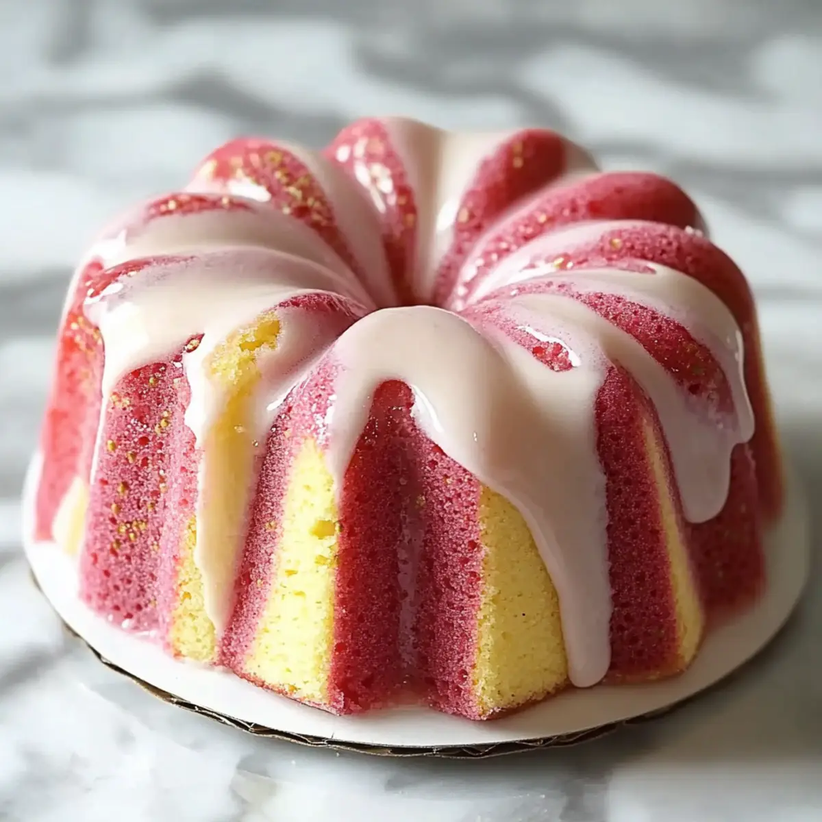 Strawberry Milkshake Pound Cake