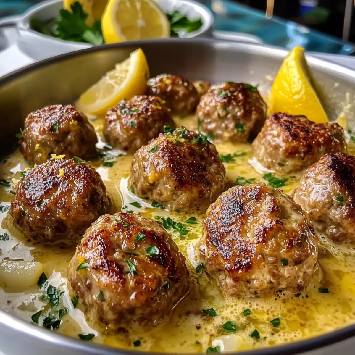 Greek Meatballs in Lemon Sauce