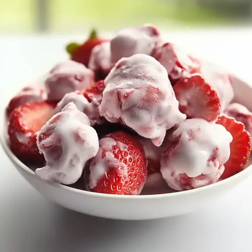 Frozen Strawberry Yogurt Clusters
