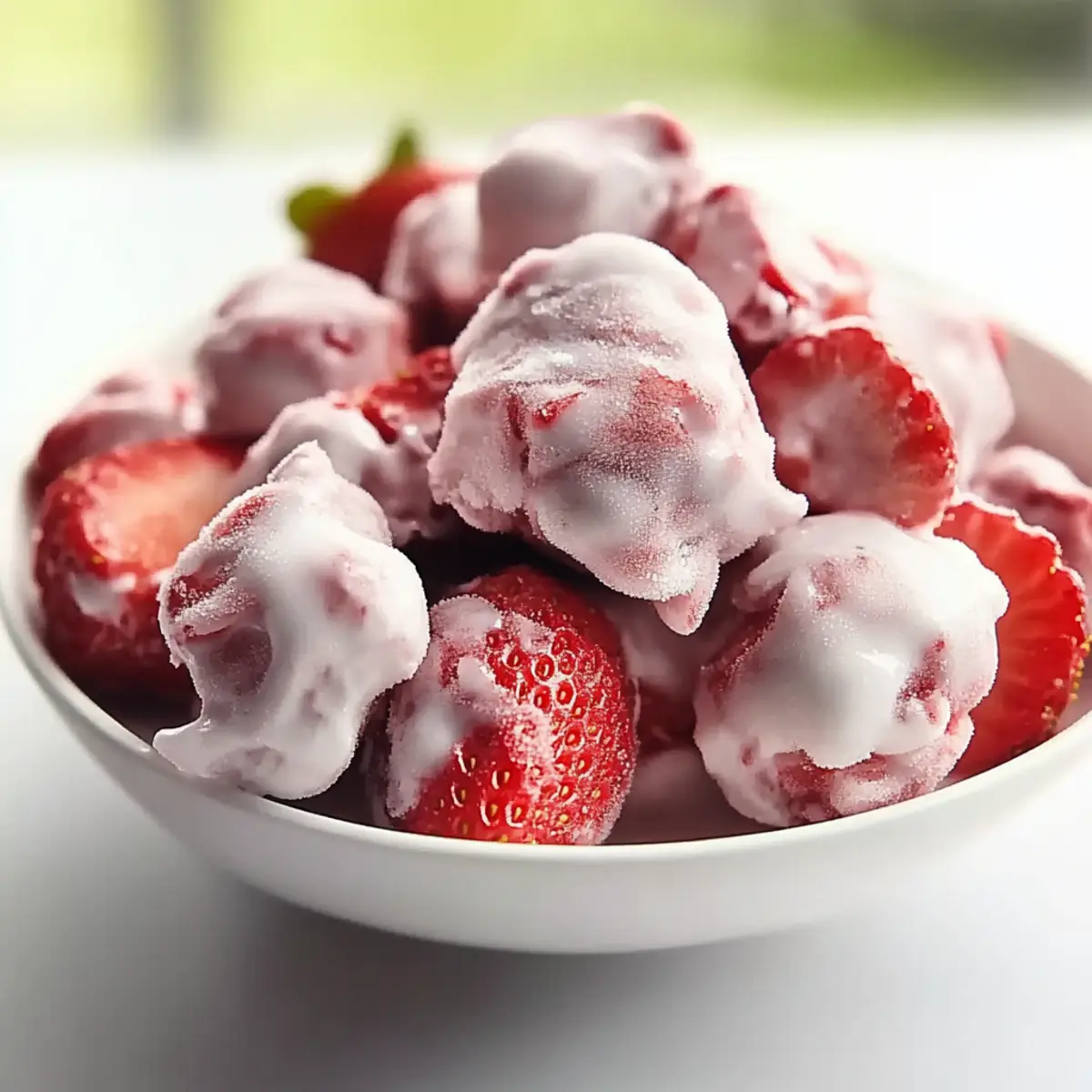Frozen Strawberry Yogurt Clusters