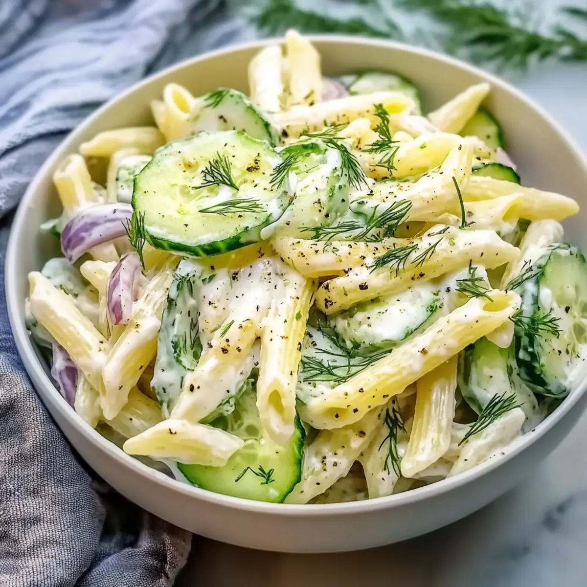 Cucumber Pasta Salad