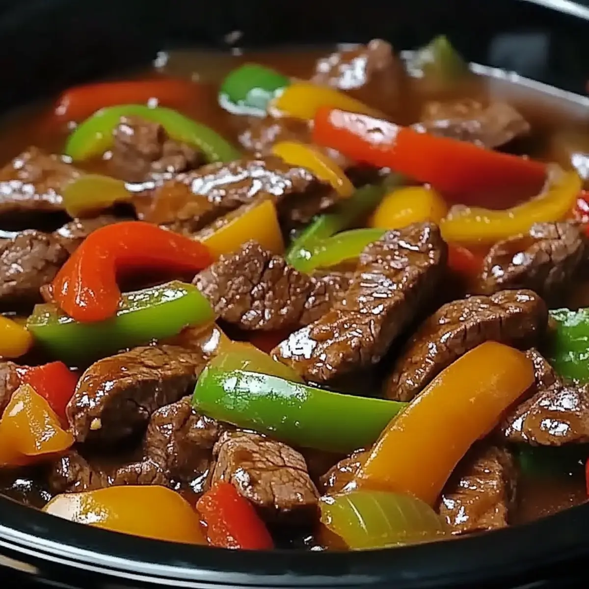 PEPPER STEAK IN A CROCK POT