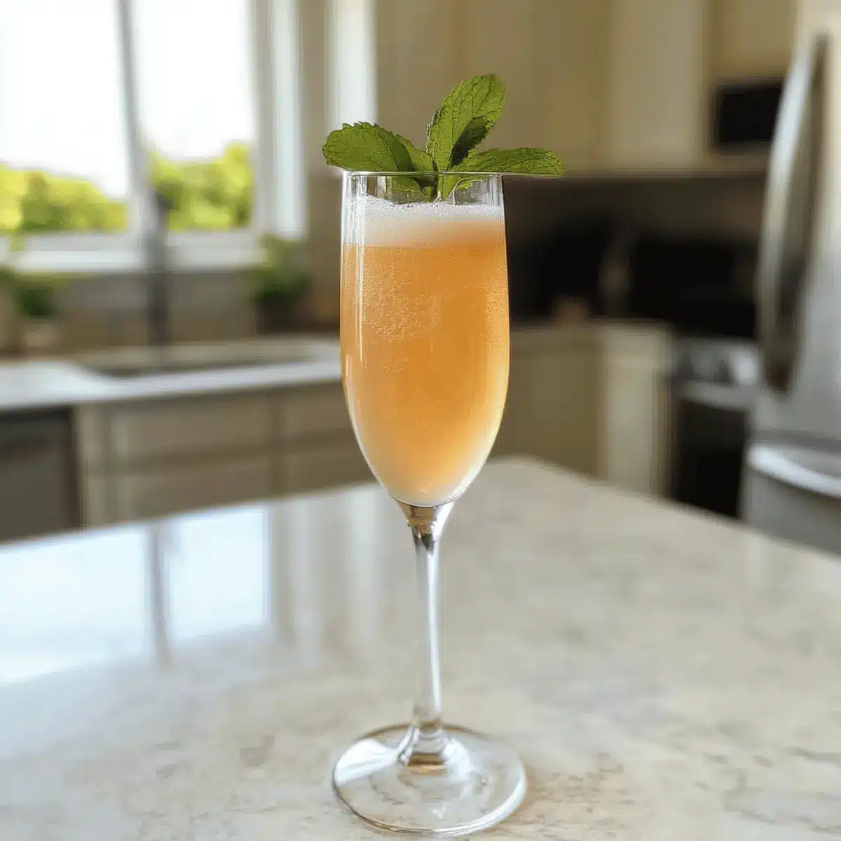 Peach Bellini Mocktail