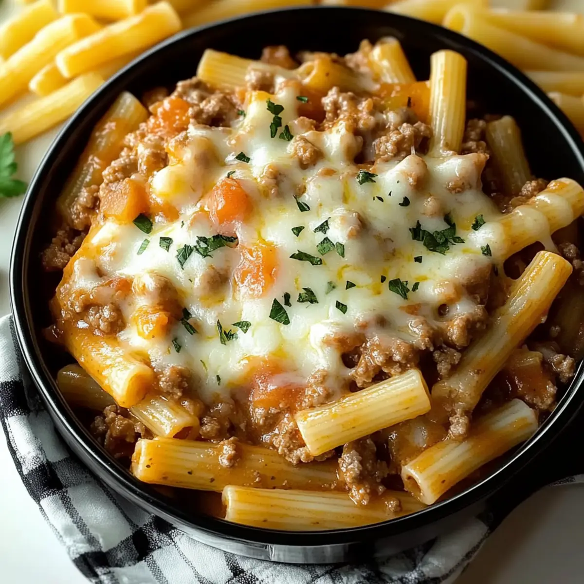 Creamy Rotel Pasta with Ground Beef