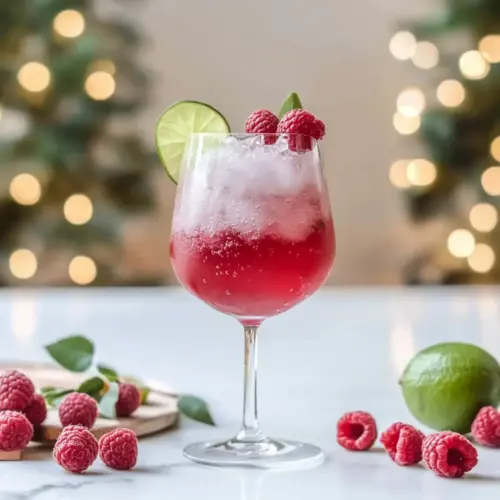 Raspberry Lime Fizz Mocktail