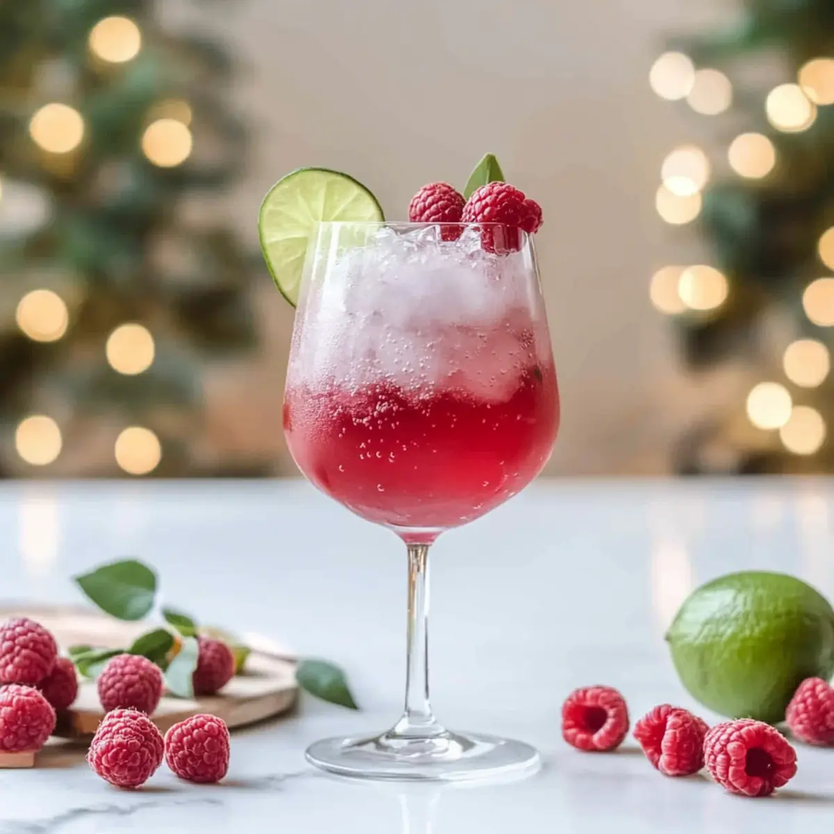 Raspberry Lime Fizz Mocktail