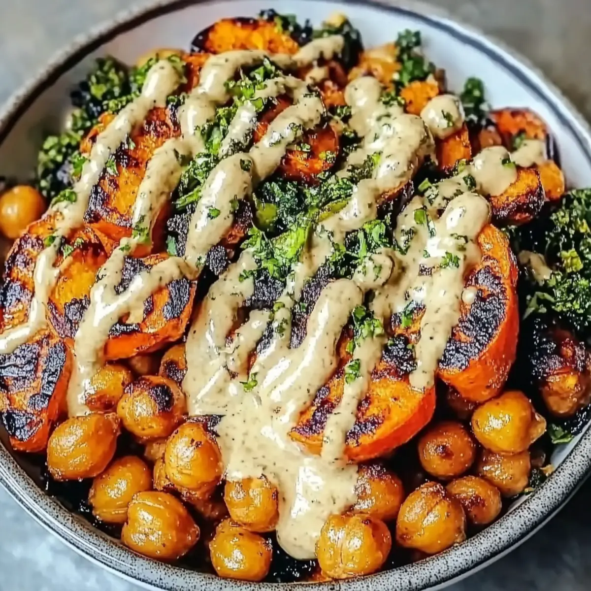 One-Pan Roasted Carrot and Chickpea Bowl