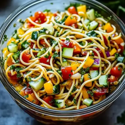 Quick Spaghetti Salad With Italian Dressing