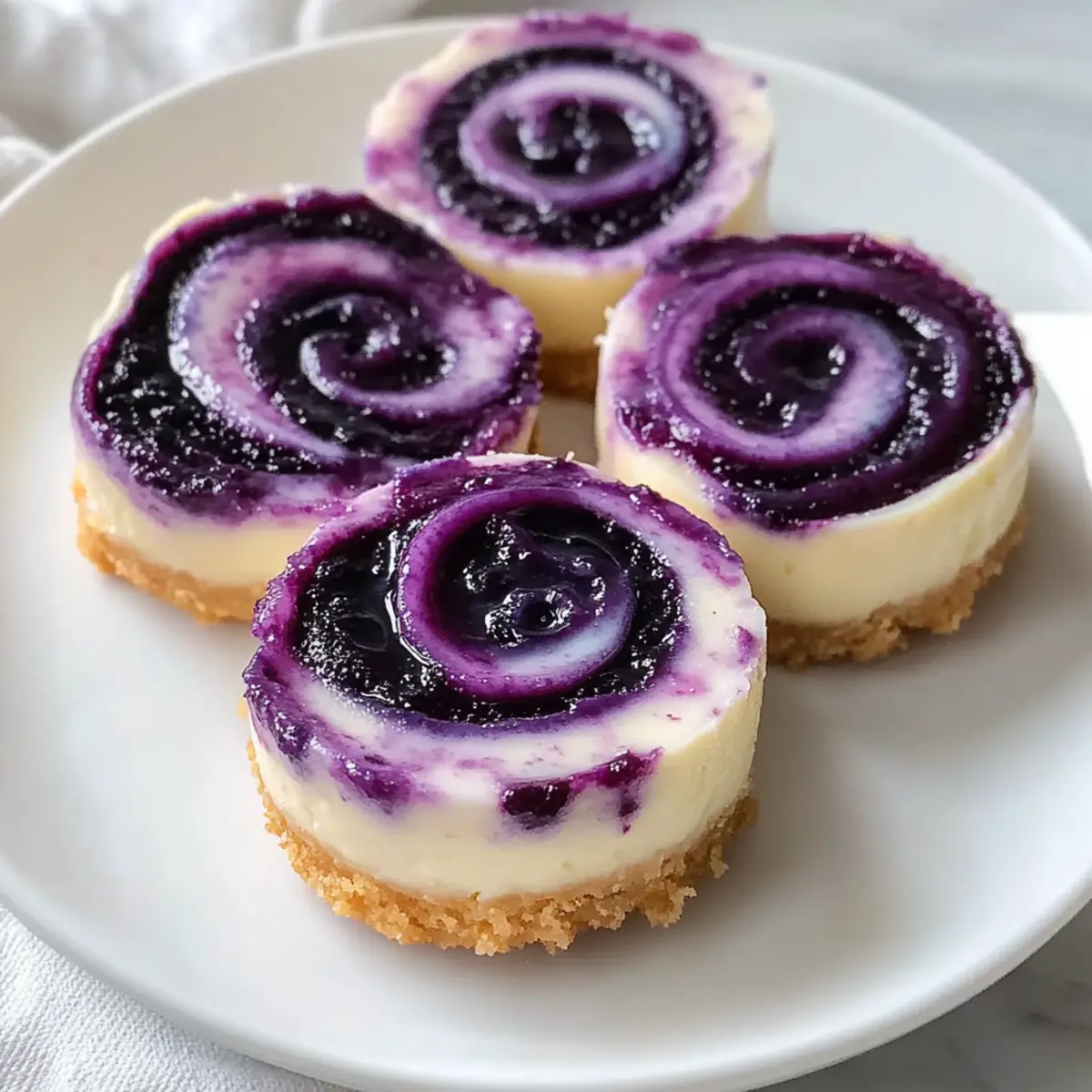 Juicy Mini Lemon Blueberry Cheesecakes