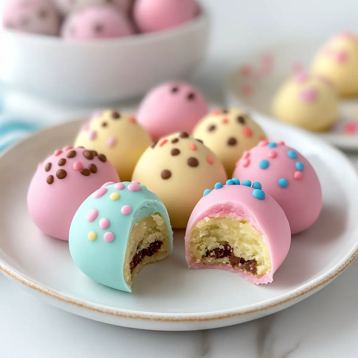 Easter Egg Cookie Dough Truffle