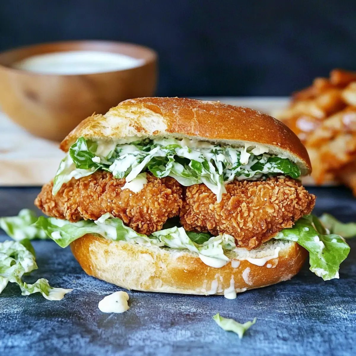 Crispy Chicken Caesar Sandwich
