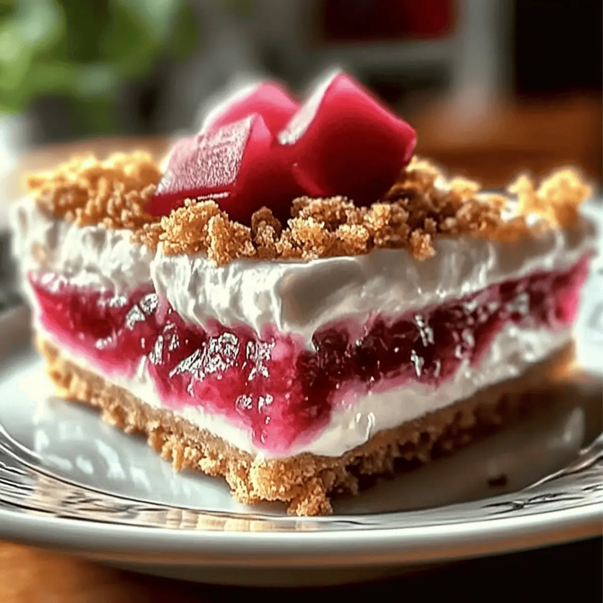 Layered Rhubarb Pudding
