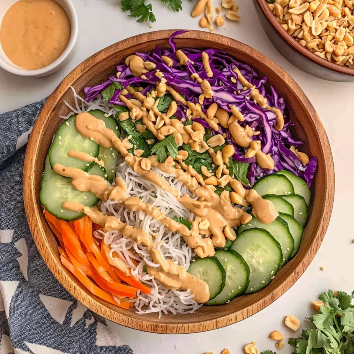 Spring Roll Salad with Peanut Sauce