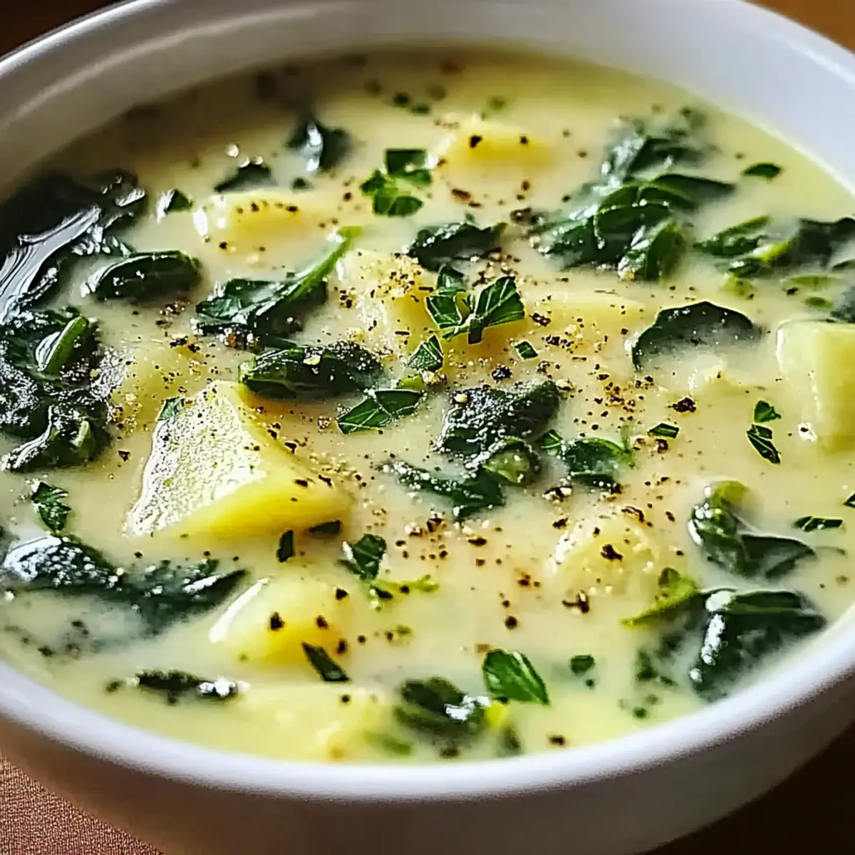 Creamy Spinach and Potato Garden Soup